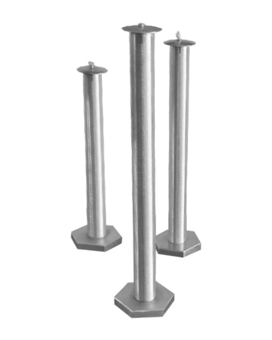 Set of 3 Oil Lamps, 12", 14", 16"H by Avedis Baghsarian