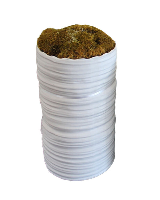 Meredith Baer Matte White Ripple Vase 14.24H