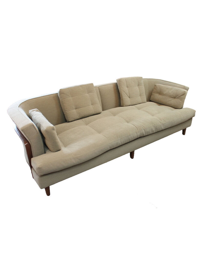 Ted Boener Nest Sofa, Solid Wood Frame, Pierced & Tufted Cushions 93W 37D 27H