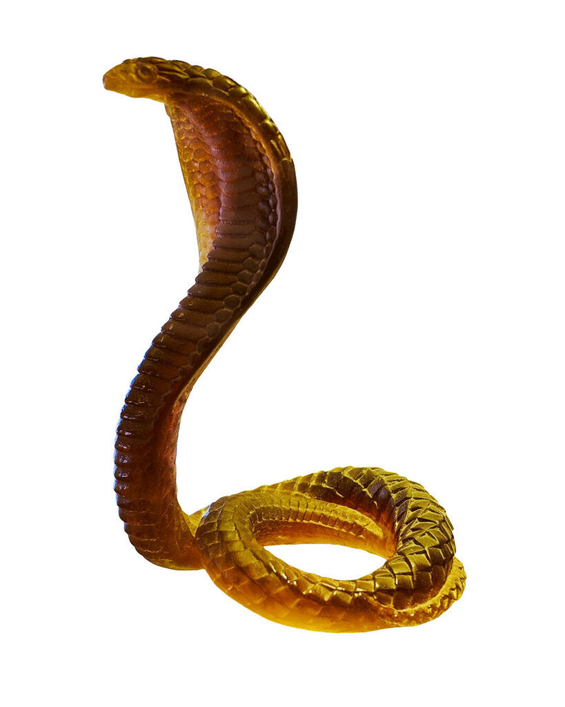 Daum France Crystal Cobra Snake Sculpture w/Box 5.5H