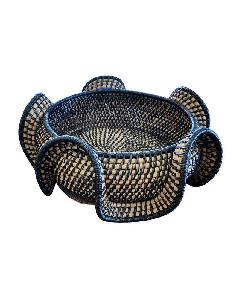 Arteriors Grisha Centerpiece Bowl, Hand-Woven 18.5"Dia x 8.5"H