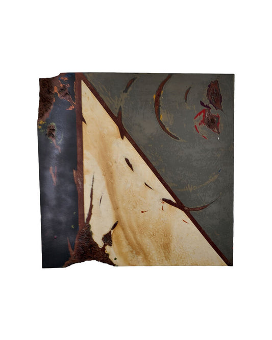 Signed Delos Van Earl "Summerset Set 2005" Oil Enamel on Steel 24 Sq.