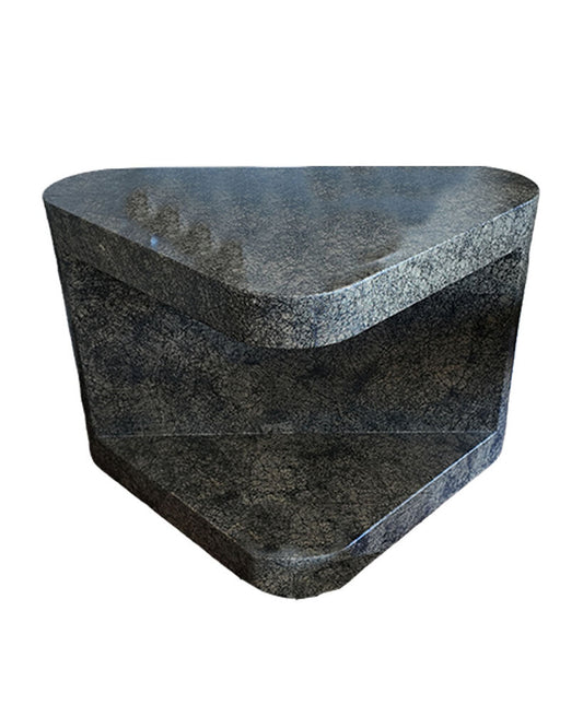 Triangular faux Marble Entry/Side Table 42W 27D 27H