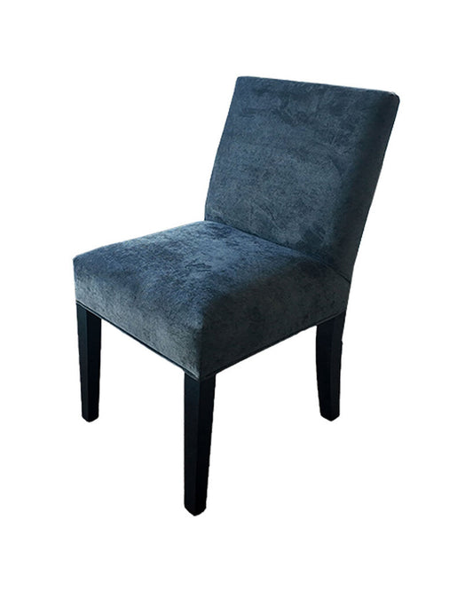 Meridith Baer Dk. Grey Velvet Uphol. Armless Dining Chairs 19W 25D 34H -SET OF 8