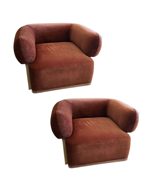 Monarchair Armchairs Sculptural, Organic Form, Rich Material Contrast (PAIR) 37 x 31 x 24