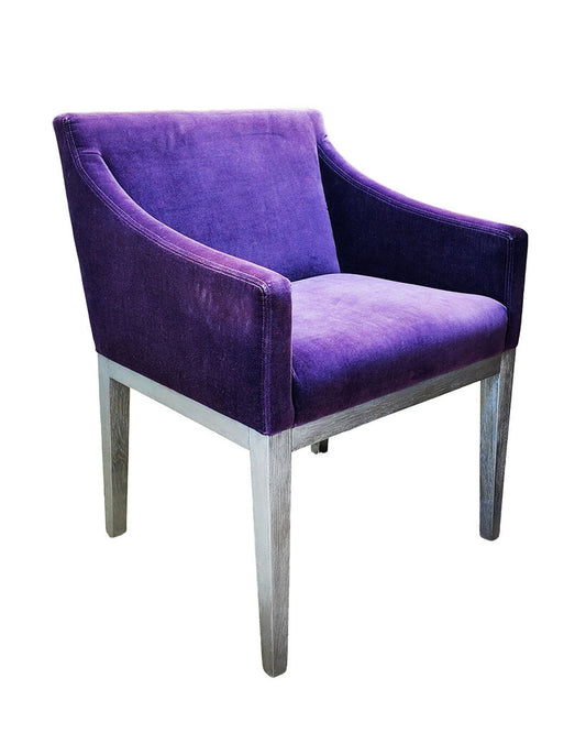 Restoration Hardware Morgan Slope Armchairs, Amethyst Fabric 24W 24D 32H - SET OF 4