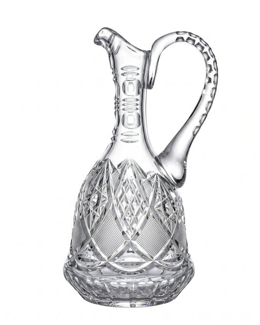Crystal Embossed Decanter w/Stopper, w/Handle