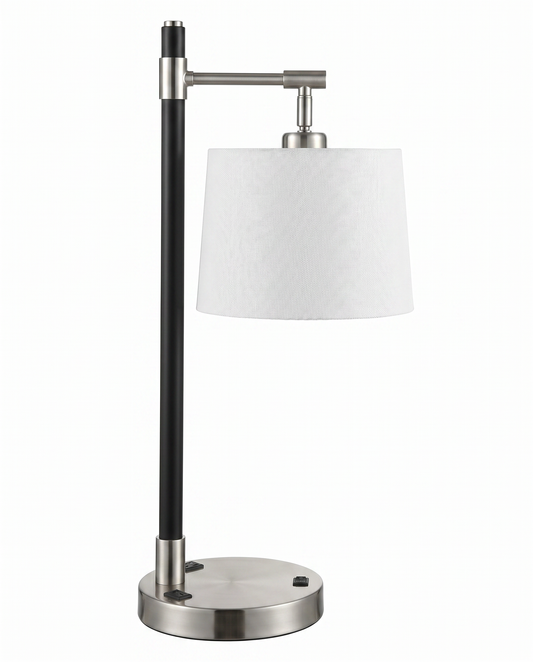 360 Colby Desk Lamp, Integrated USB & AC Power Outlets 22.5H