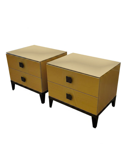 ALF Italia Mont Blanc 2-Drawer Nightstands 24W 18.5D 22H - PAIR