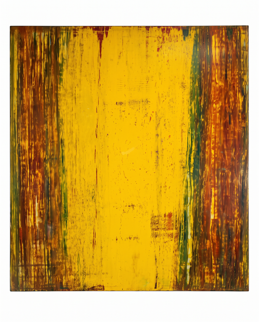 Abstract Acrylic Painting on Metal 63 x 56