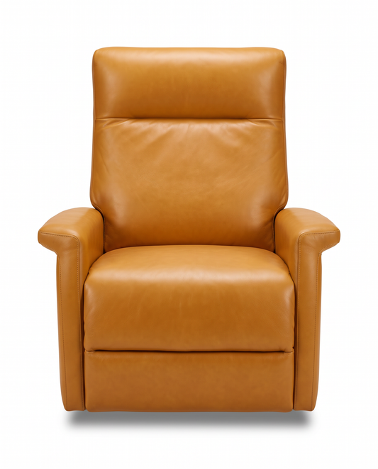 American Leather Tan Leather Recliner 33.5W 41D 39H