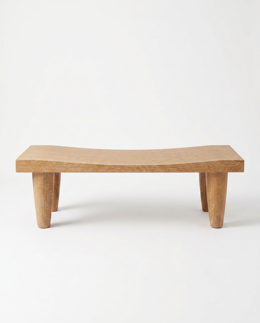 Berman Rosetti Guileless Blonde Wood Bench 54W 18D 16.5H