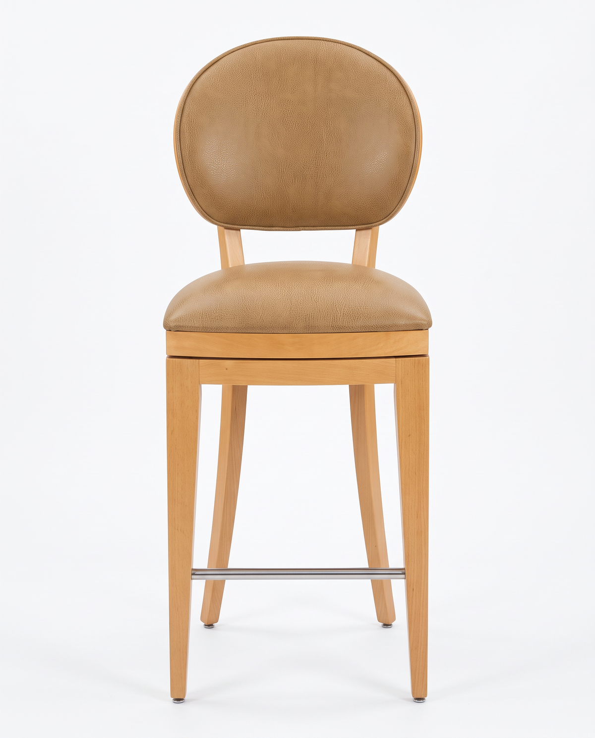 Berman Rosetti Jake Swivel Bar Stools, Honey Maple Wood 18.5W 21D 47H - SET OF 4
