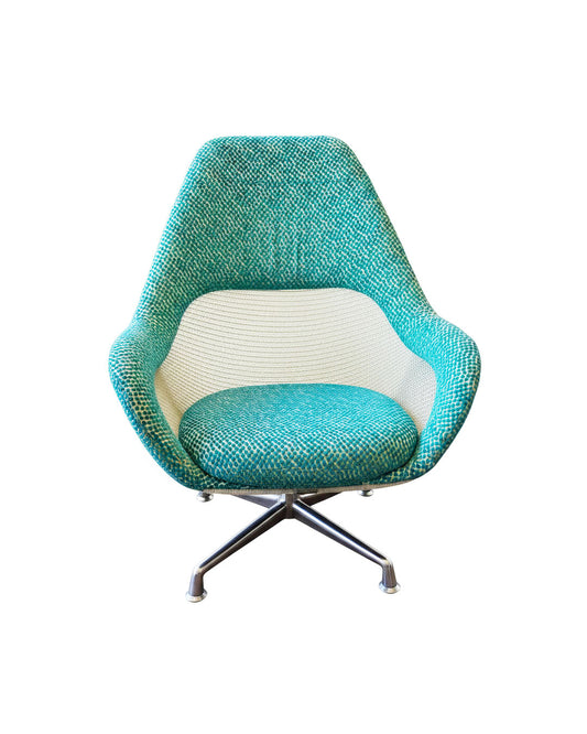 Coalesse Teal Blue Lounge Chairs, Designed by Scott Wilson, Steelcase 32.5W 30.5D 39H - PAIR
