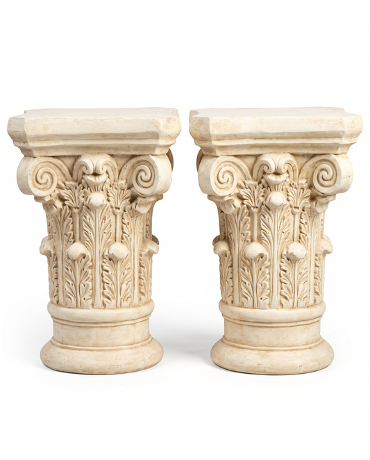 Corinthian Style Column Pedestals, Fiberglass 20"Sq x 28.5" (PAIR)