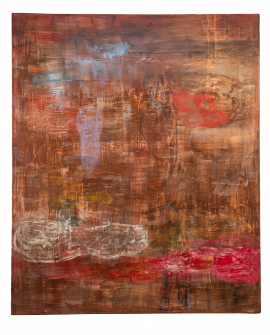 "Dance to the Moon" by Tom Savage 1988 Hand Painted Acrylic Abstract Painting, Framed 66W 78H