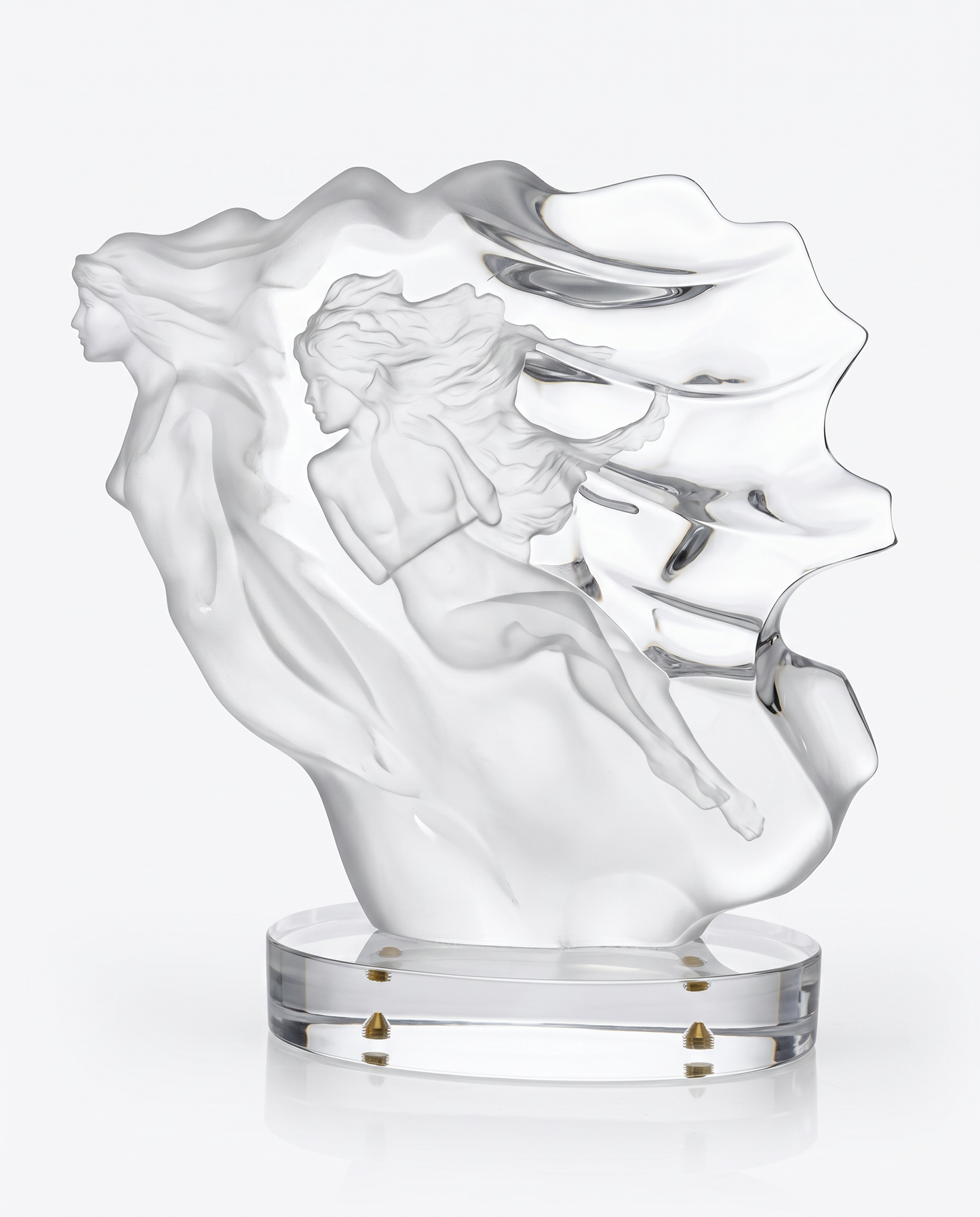 Frederick Hart "Spirita" Lucite Sculpture, 14 x 6 x 14.75"
