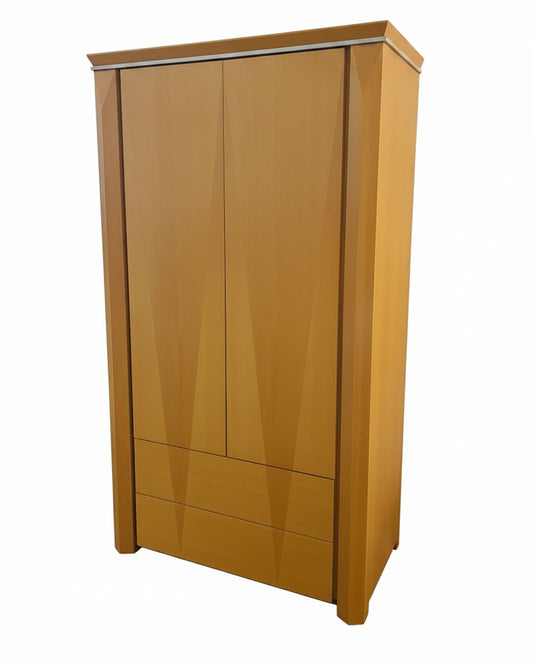 Georgio Collection Italia Mont Blanc Armoire, Geometric Lines, Functional Storage 43W 22.5D 78H