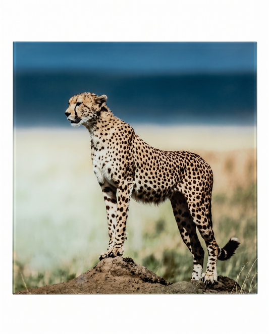 Glass Covered High Resolution Photography Cheetah