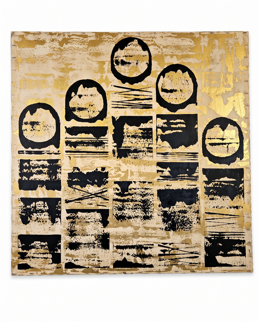 "Gratitude" Acrylic Abstract on Canvas, Signed Kim A. Aillo 30Sq