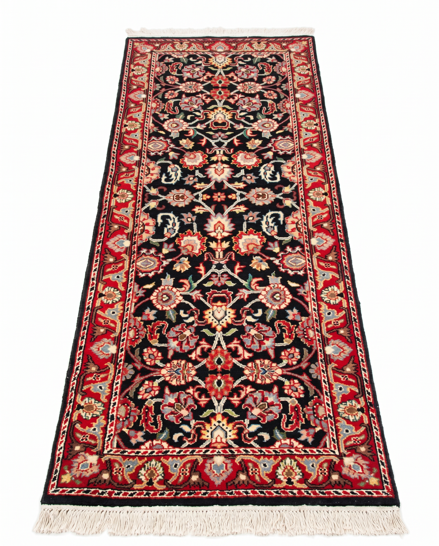 Hand Woven Persian Navy/Wine Runner