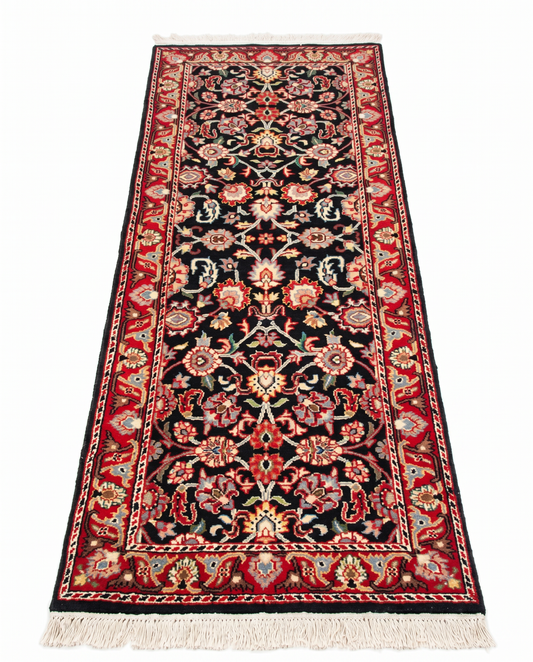 Hand Woven Persian Navy/Wine Runner