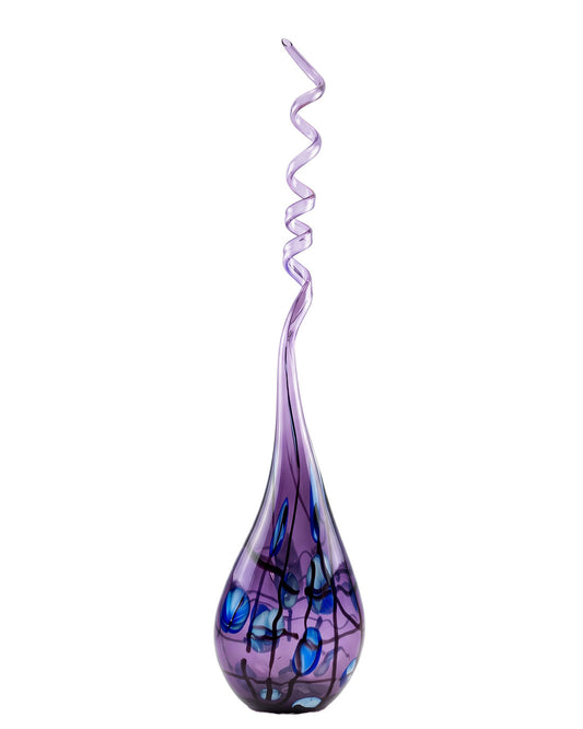 Hd. Blown Glass Teardrop Sculpture by Victor Chiarizia 46H