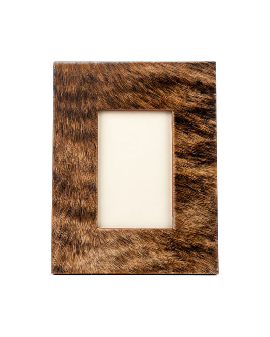 House of Mercier Dark Brindle Cowhide 3 x 5 Frame, Western Aesthetic