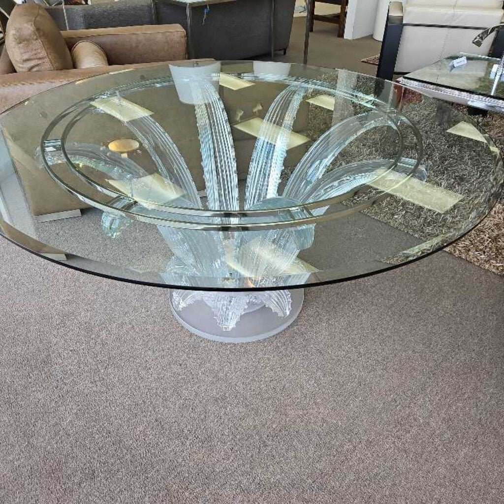 Lalique Crystal Cactus Table