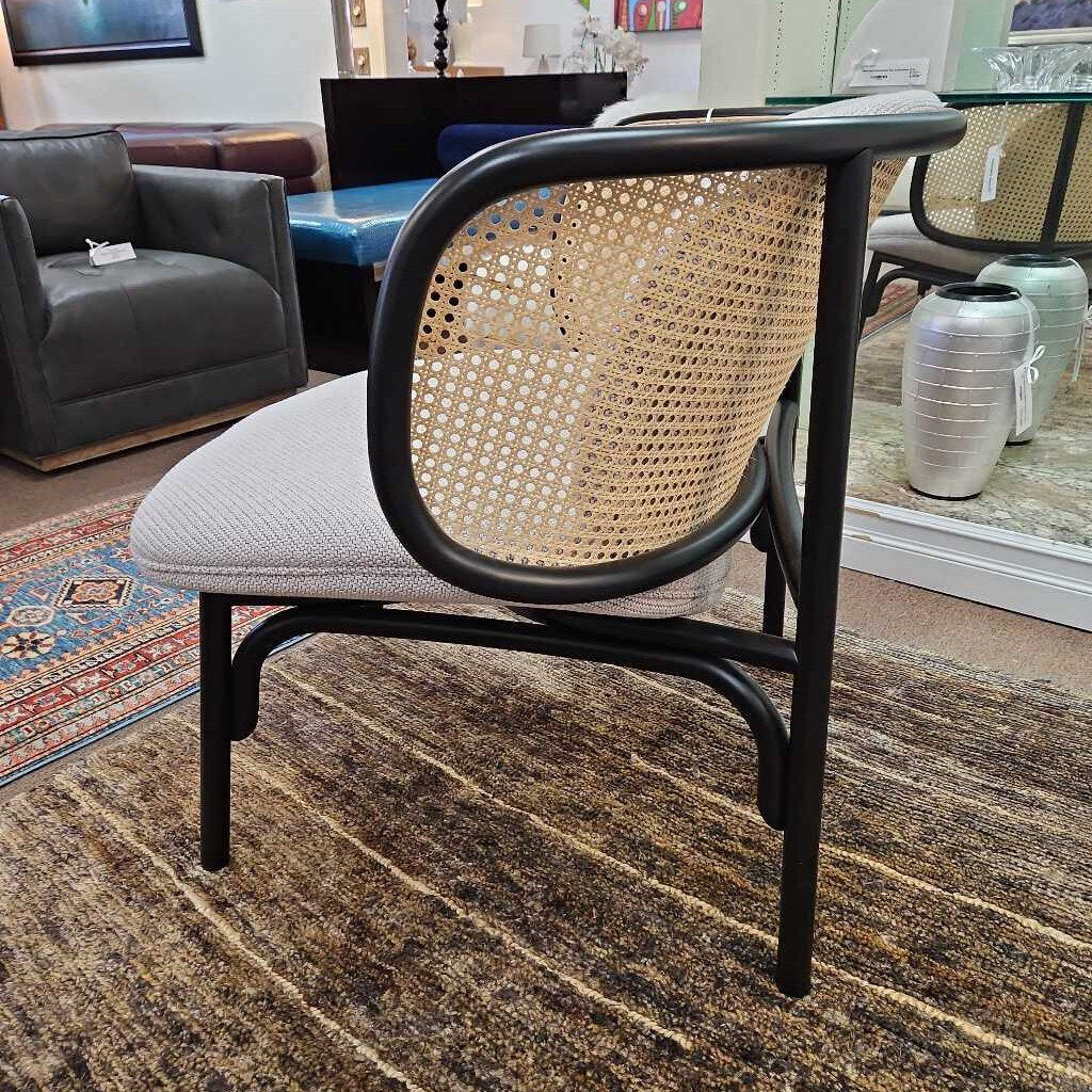 Gebruder Thonet Vienna "Suzenna" Lounge Chair by Chiara Andreatti, Lacq. Bent Beech Wd, Woven Cane
