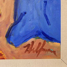Load image into Gallery viewer, Syndey Helfman Late 20th Century Fauvist Potrait &quot;Paula by the Sea&quot; Oil on Canvas, Signed on Reverse
