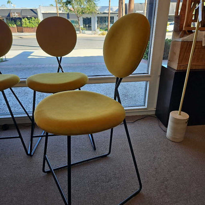 Jonathan Adler Caprice Counter Stools, Yellow - Set of 3