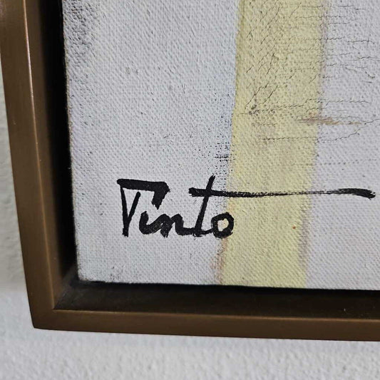 Large Pastel Abstract, Acrylic on Canvas Signed, Vento