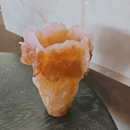 Antique French Daum Nancy Pate de Verre Vase 5Dia 7H