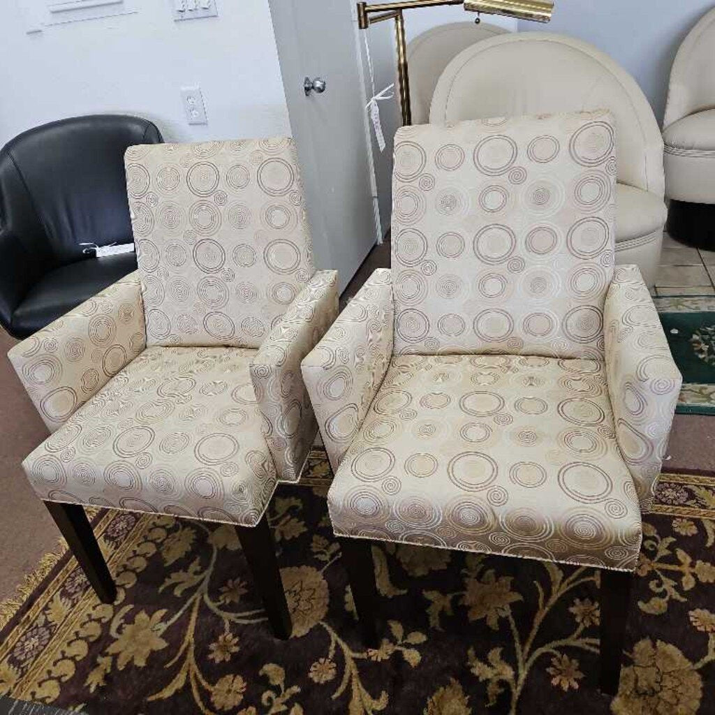 Newly Upholstered Armchairs 24.5W 26D 37.5H - PAIR
