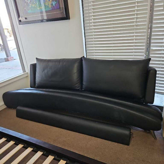 Adjustable Black Leatherette King Size Bed