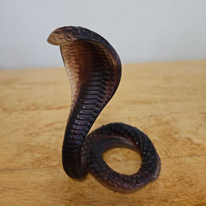 Daum France Crystal Cobra Snake Sculpture w/Box 5.5H