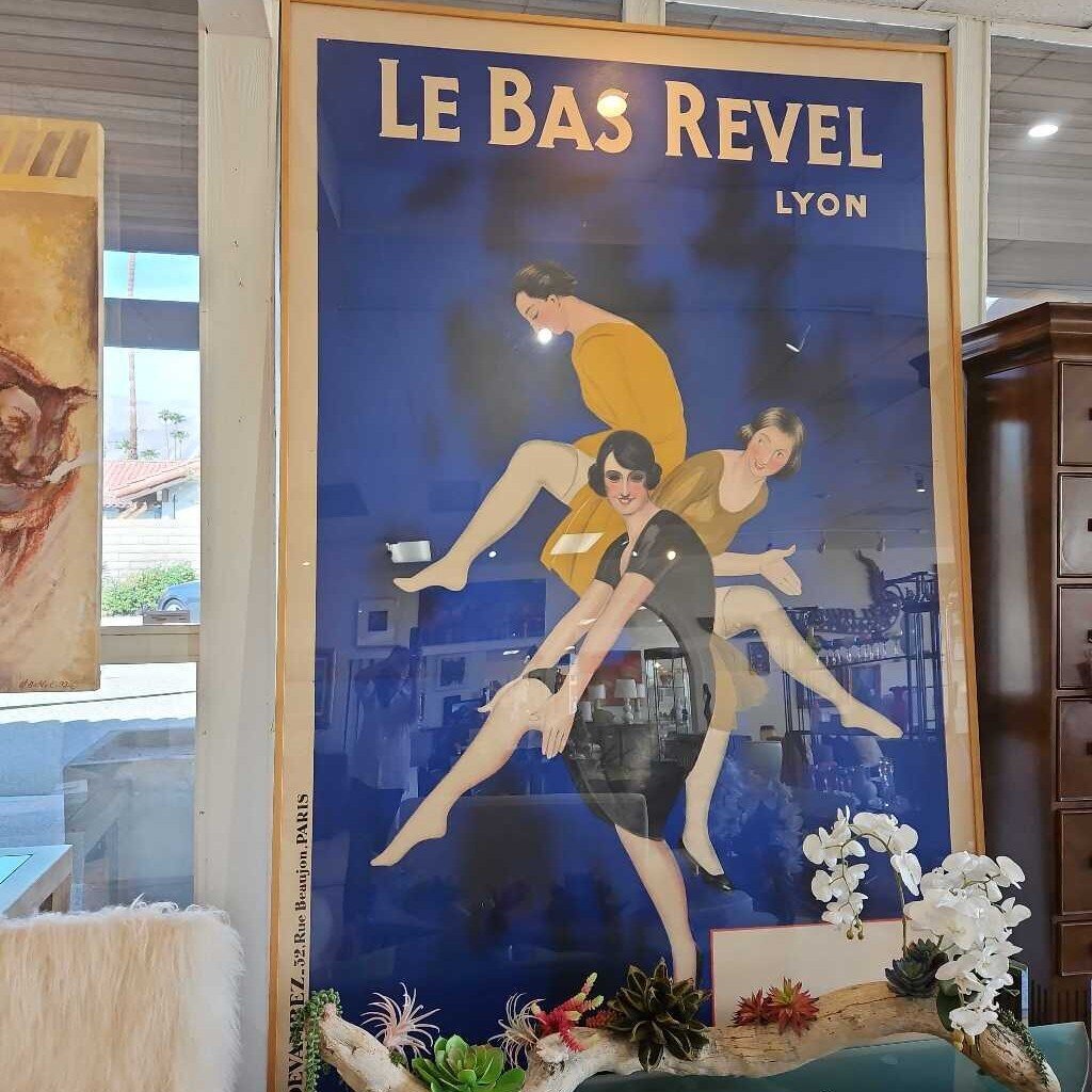 "La Bas Revel, Lyon" Designer Leonette Cappiello, Vintage French Advertising Poster 6'8"W 10'6"H - FIRM