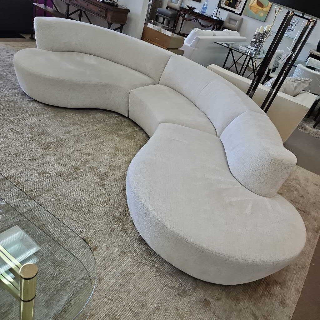 Lazar 3pc Curved Sofa 142W 47D 28H