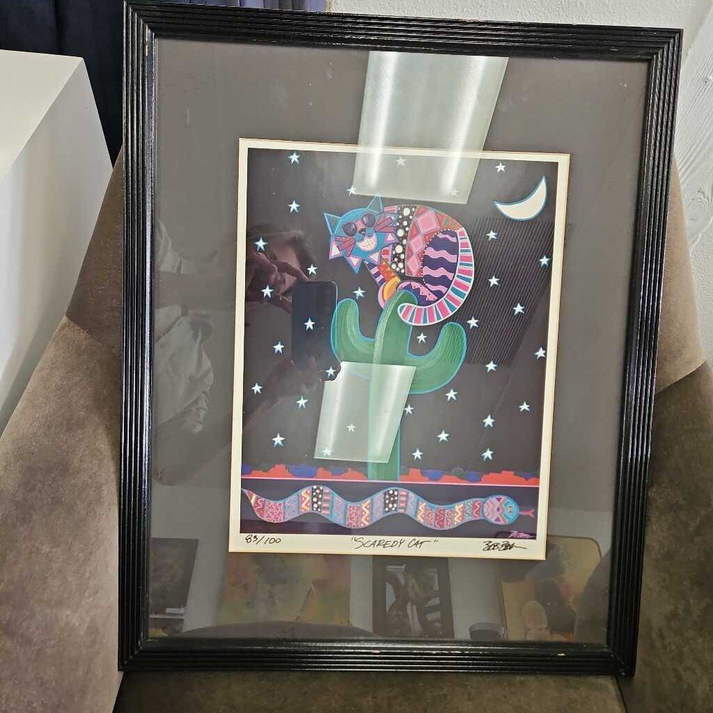 "Scaredy Cat" Signed Bob Bonn LTD. ED 83/100 21.5W X 17.5H