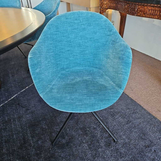 BoConcept Adelaide Chairs w/Swivel Function, Blue Upholstery 23.5W 24D 33.5H - SET OF 8