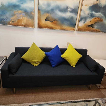 Blue Dot Blue Sofa w/Metal Legs 80W 32D 31H