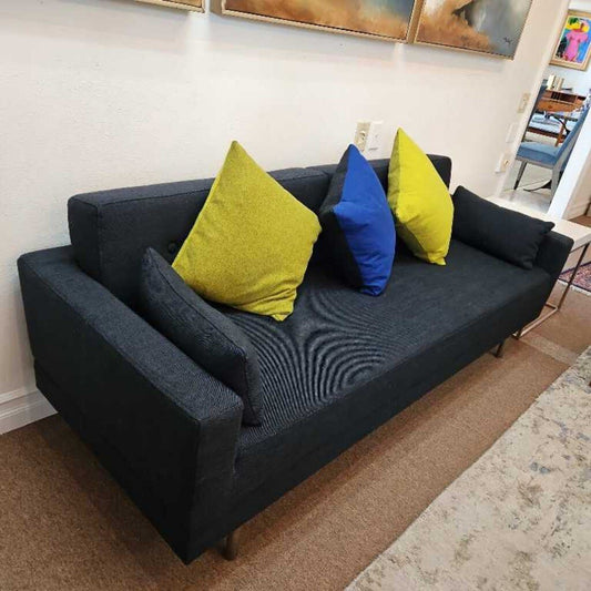 Blue Dot Blue Sofa w/Metal Legs 80W 32D 31H