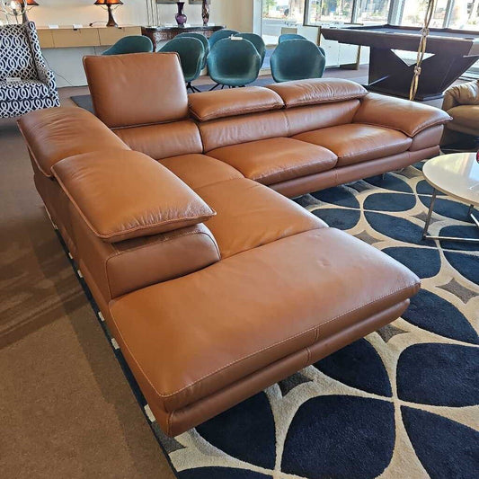 "Scandinavian Designs Mauro Leather Left Sectional" 9"7 X 7"7 X 26H