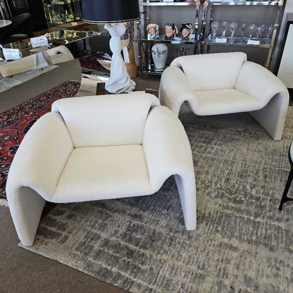 Dolce Natural Accent Chairs, White by JoFran (PAIR) 39 x 30.5 x 23.5