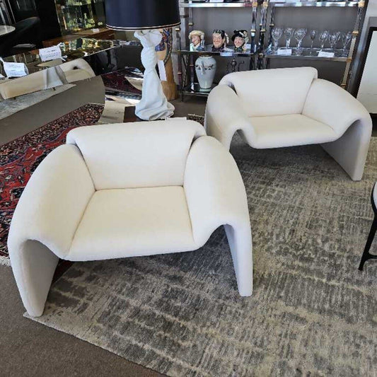 Dolce Natural Accent Chairs, White by JoFran (PAIR) 39 x 30.5 x 23.5