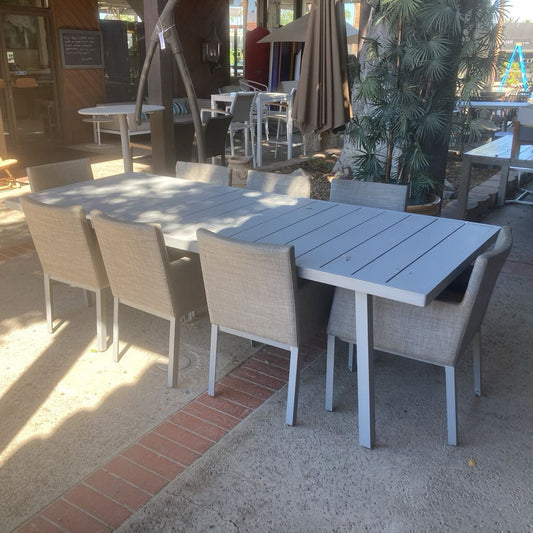 Outdoor Portofino 9-Piece Patio Dining Set 104" x 40" x 30"H