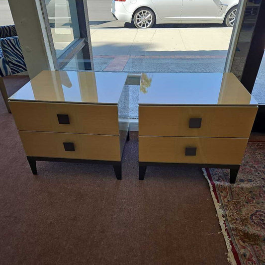 ALF Italia Mont Blanc 2-Drawer Nightstands 24W 18.5D 22H - PAIR