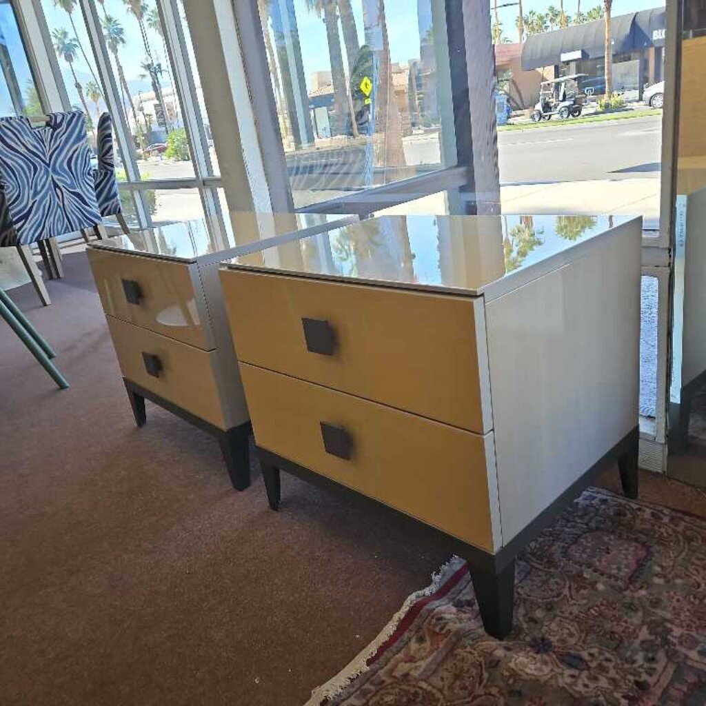 ALF Italia Mont Blanc 2-Drawer Nightstands 24W 18.5D 22H - PAIR