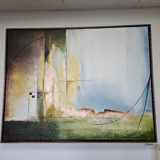 "Transitions" Signed Torres, Mixed Media Oil on Canvas 88.75W 68.75H